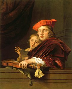 Two Musicians by Cesar Boetius van Everdingen